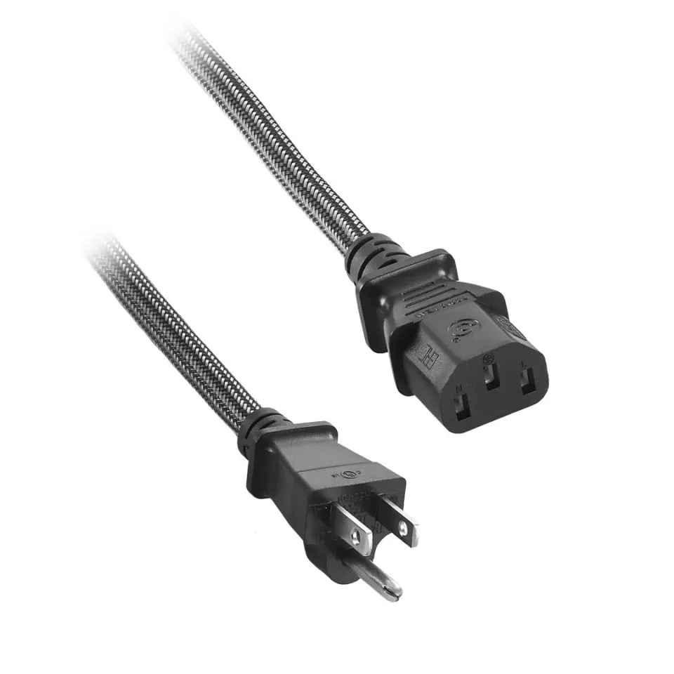 CableMod ModMesh stroomkabel C13 carbon 2m gevlochten