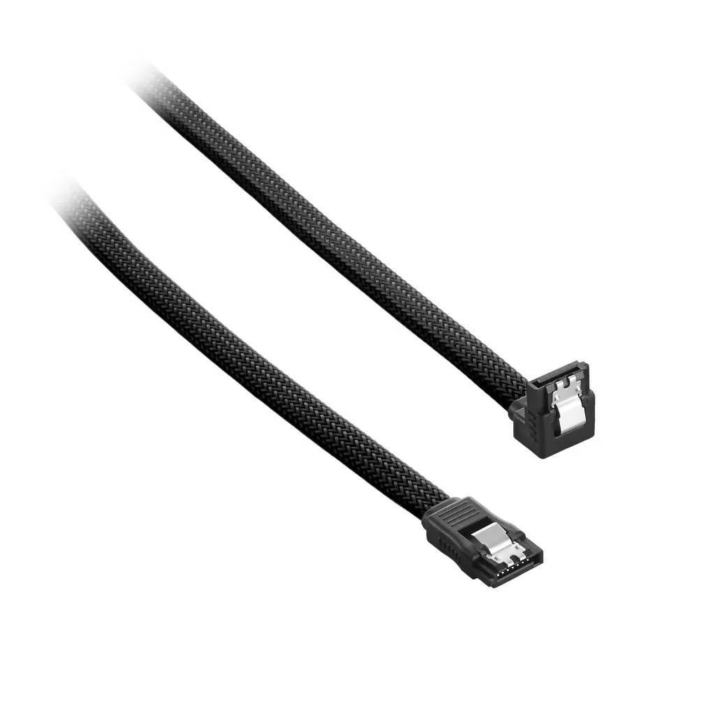 CableMod ModMesh SATA 3 kabel haaks zwart 30cm