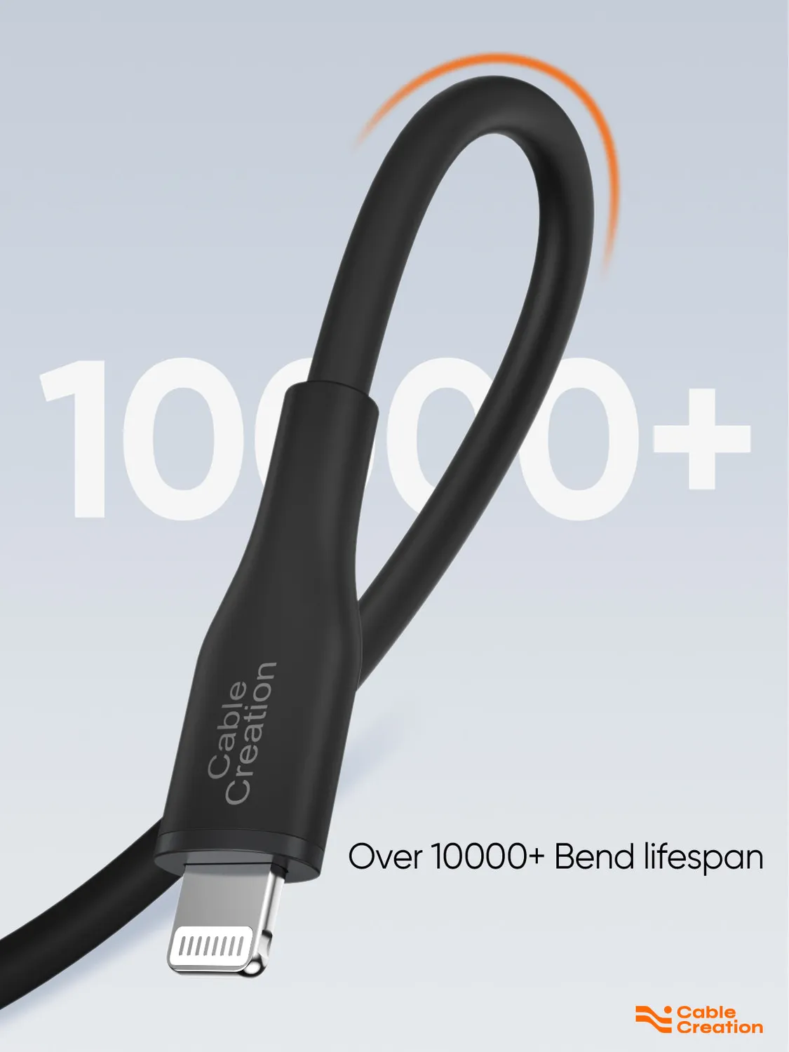 CableCreation USB naar Lightning kabel siliconen zwart 1,8 m