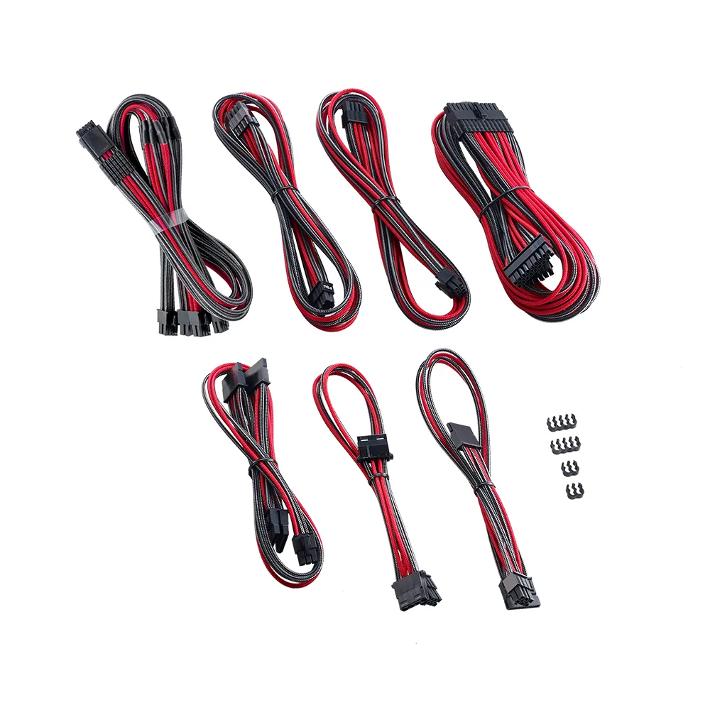 CableMod C-Series Pro ModMesh 12VHPWR kabelkit carbon rood