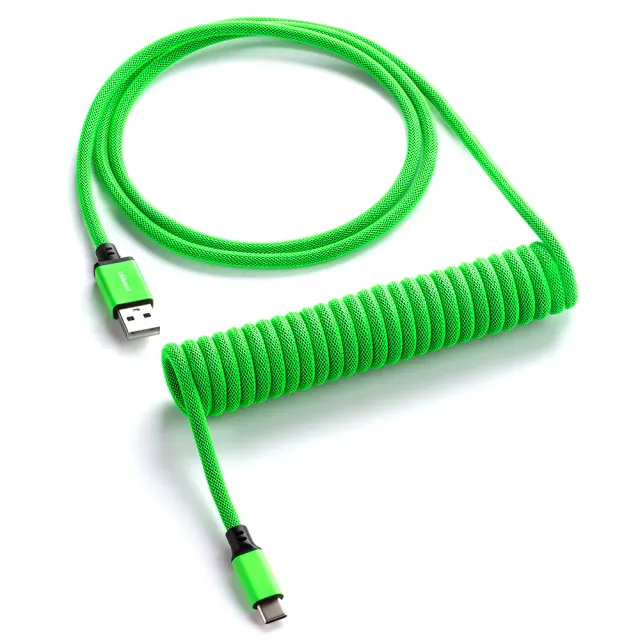 CableMod Classic Coiled keyboard kabel USB-C groen 150cm Viper