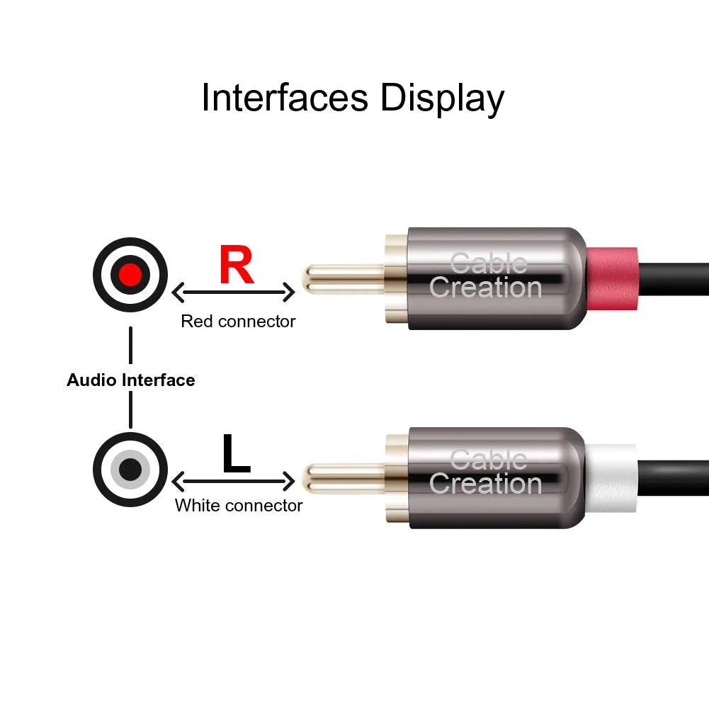 CableCreation 2RCA naar 2RCA audiokabel 3 meter stereo
