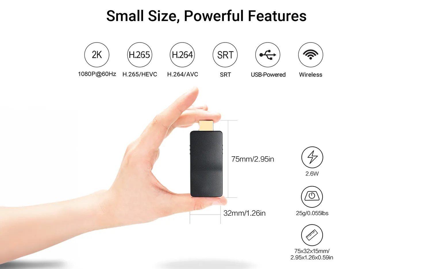 Yauhody YDW-10 draadloze SRT decoder 2K HDMI wifi