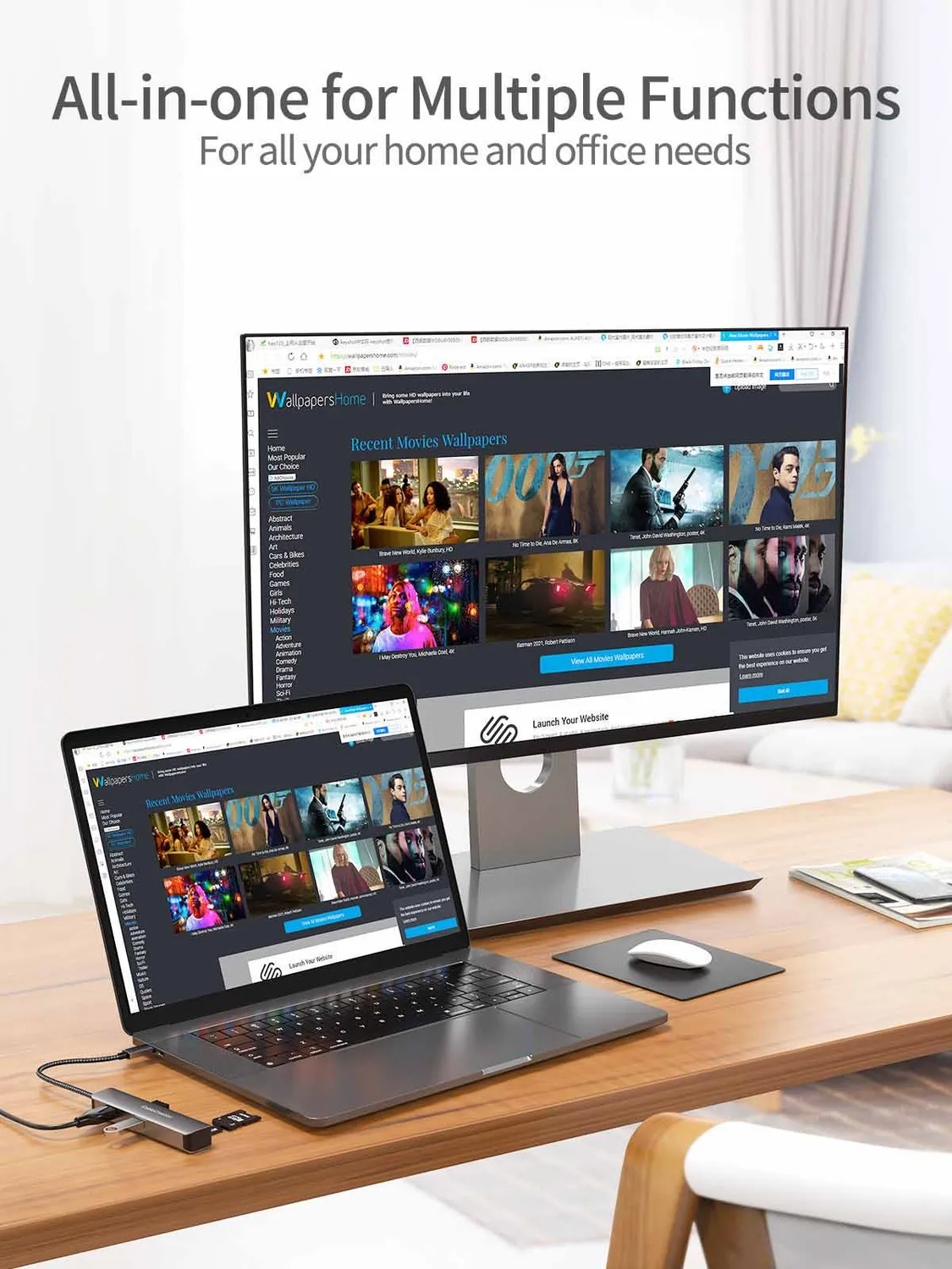 CableCreation USB-C hub 5-in-1 HDMI SD 4K