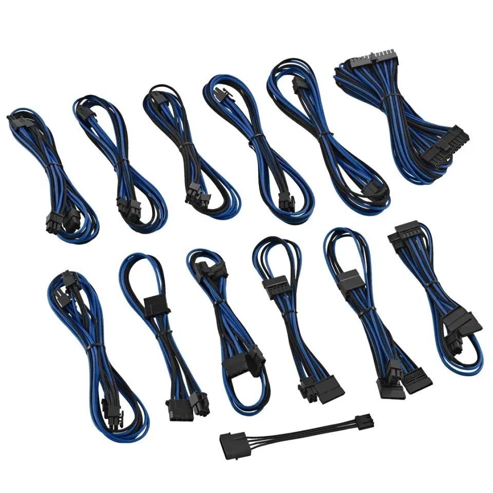 CableMod ST-Series Silverstone kabelset zwart-blauw