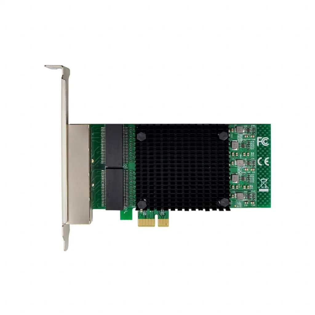 Microconnect netwerkkaart PCIe x1 82571 Quad-RJ45 1GbE