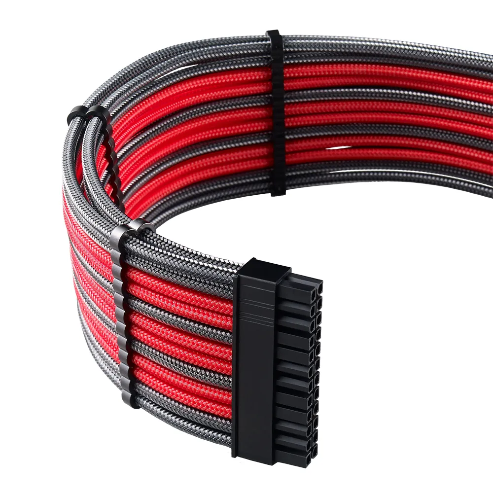 CableMod E-Series Pro ModMesh 12VHPWR kabelkit EVGA carbon rood