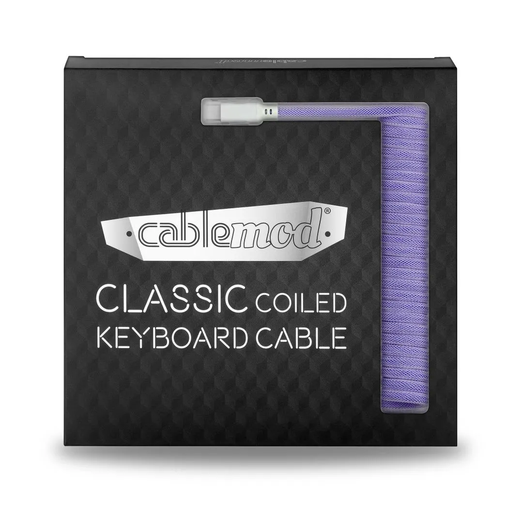 CableMod Classic coiled toetsenbordkabel USB-C 150cm rum raisin
