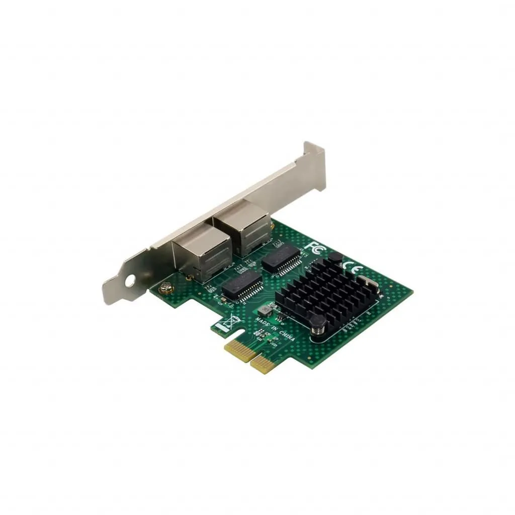 Microconnect BCM5718 netwerkkaart PCIe dual RJ45 1GbE