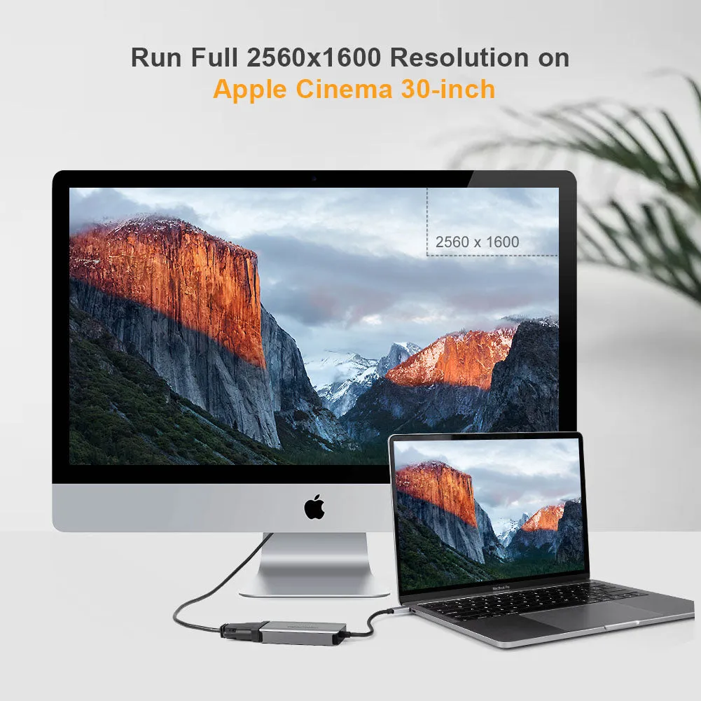 CableCreation USB-C naar DVI adapter dual link 2560x1600