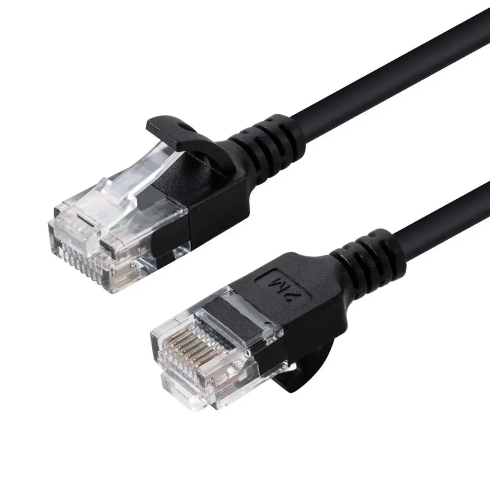Microconnect CAT6 U/UTP slim netwerkkabel 1m zwart