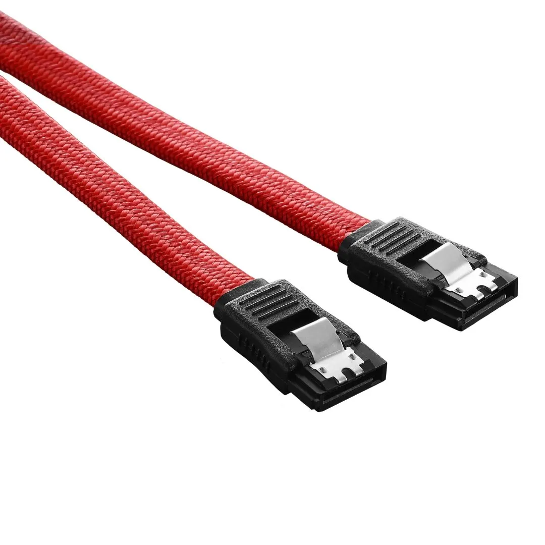 CableMod ModFlex SATA 3 kabel 60cm rood gesleeved