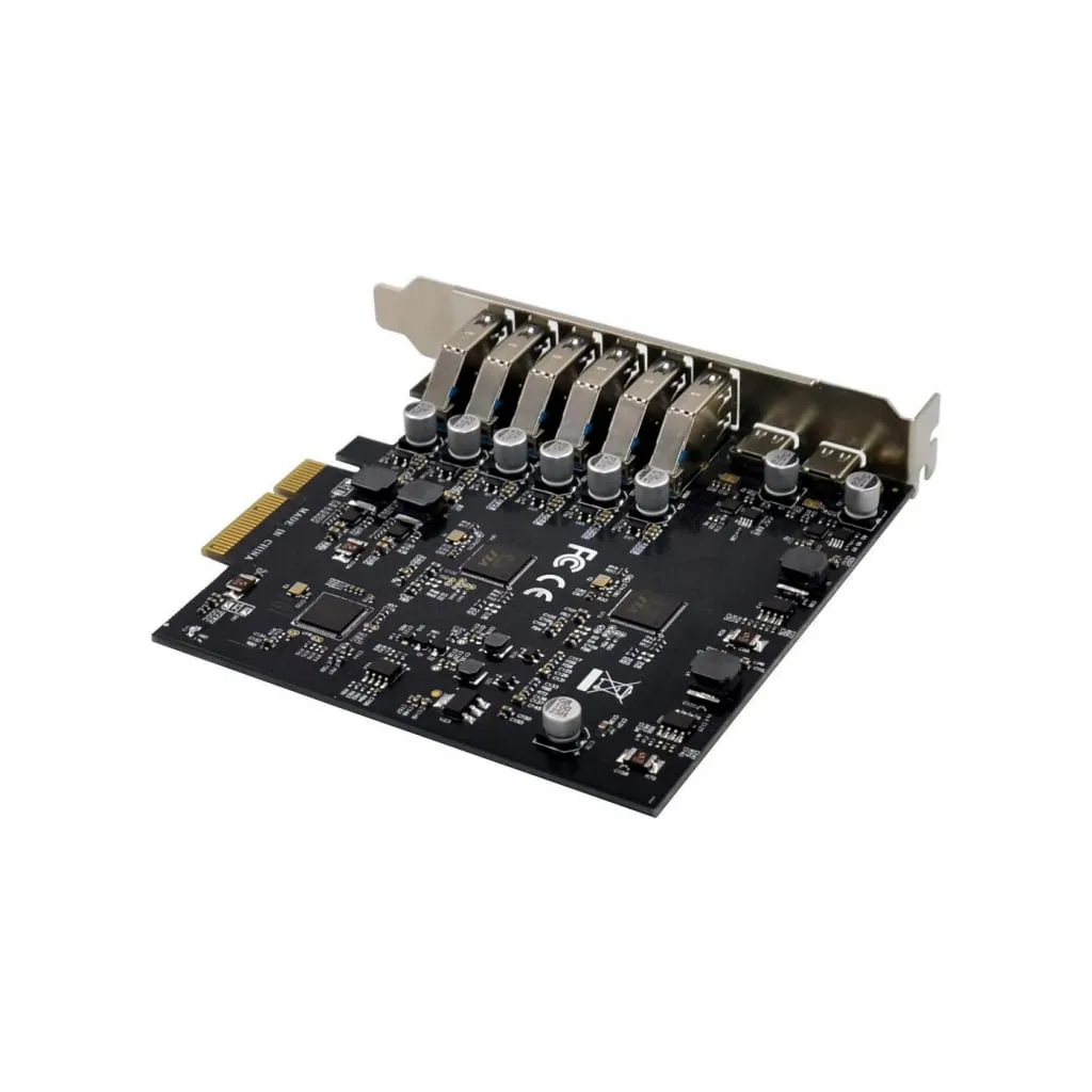 Microconnect ASM3142 PCIe uitbreidingskaart 10Gbps USB-C USB-A