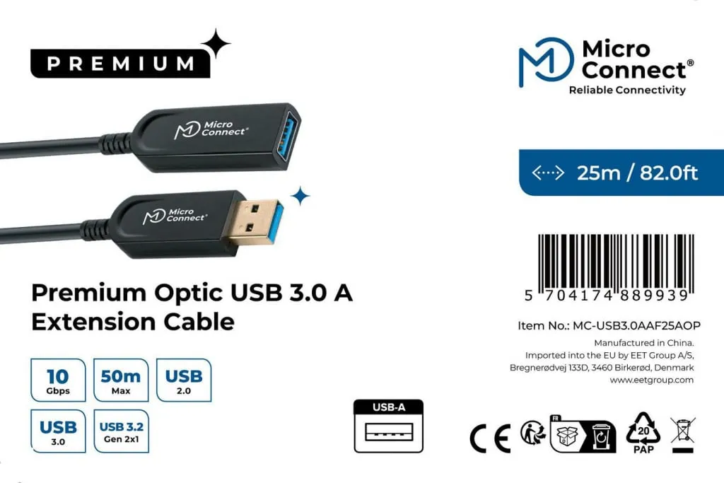 Microconnect Premium USB 3.2 verlengkabel 25m