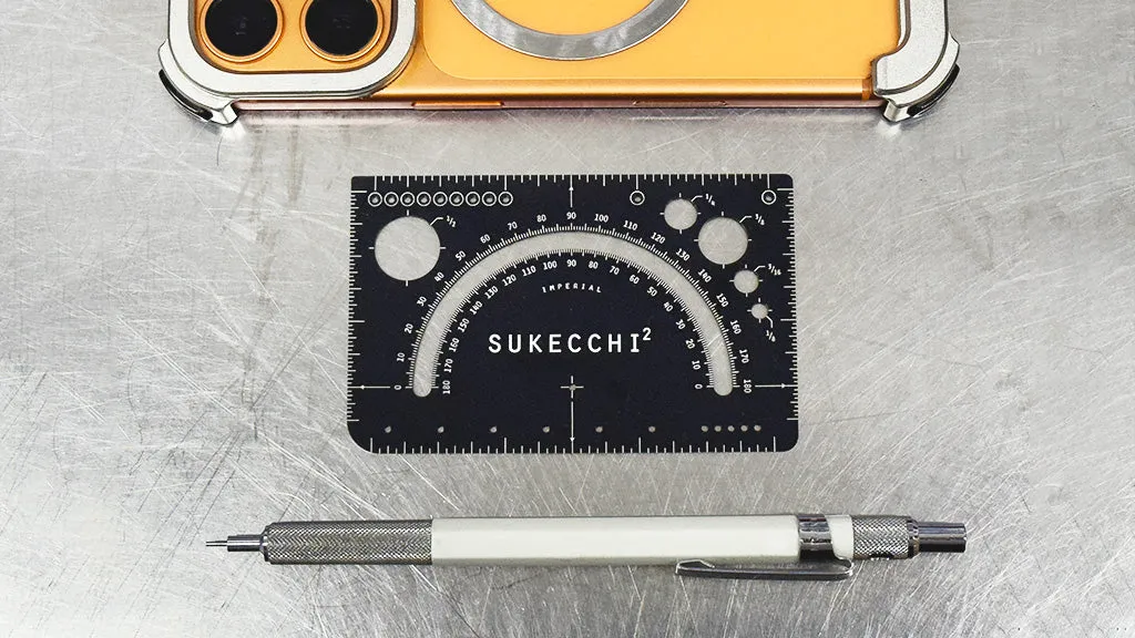 IQwire Sukecchi 2 tekentool liniaal creditcard aluminium