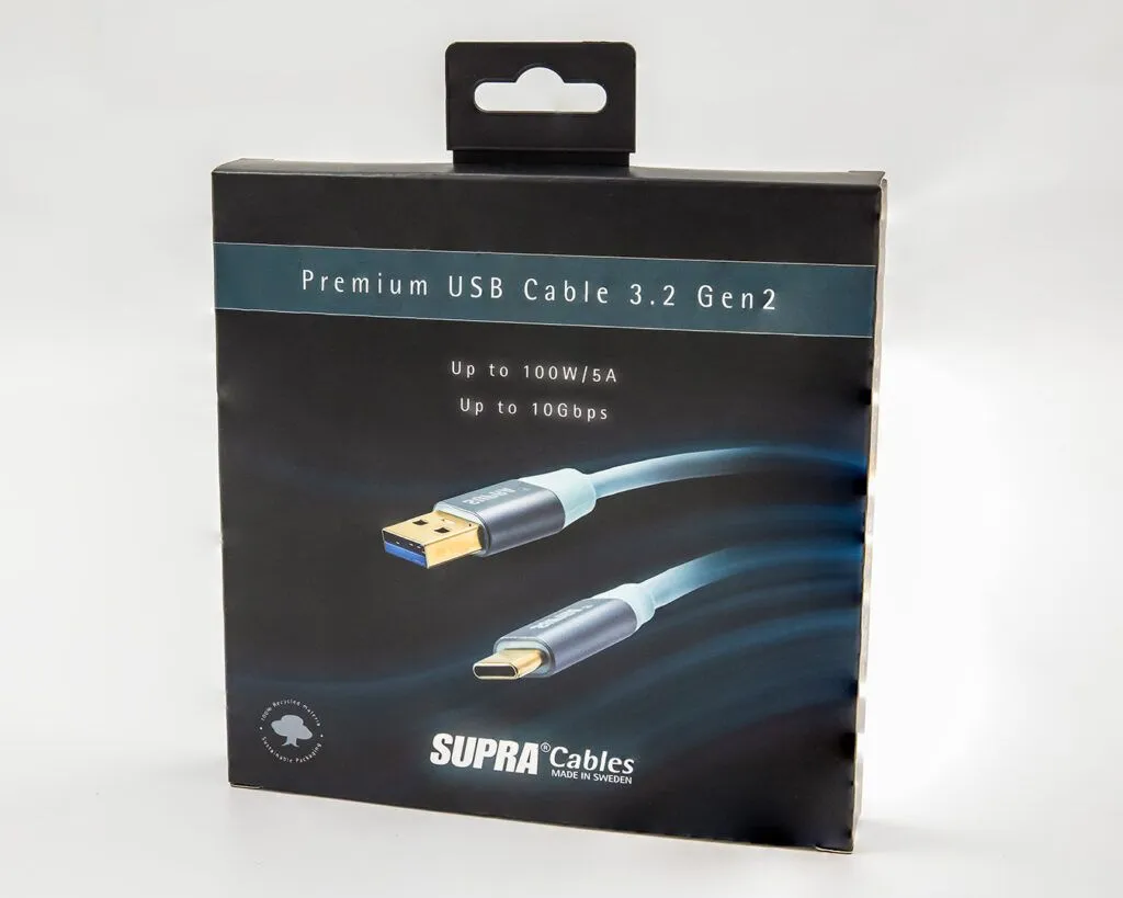 Supra USB 3.2 C-C USB-kabel 10Gbps 100W PD