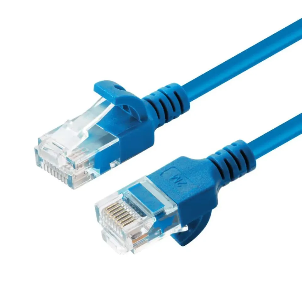 Microconnect CAT6a netwerkkabel slim 7,5 m blauw