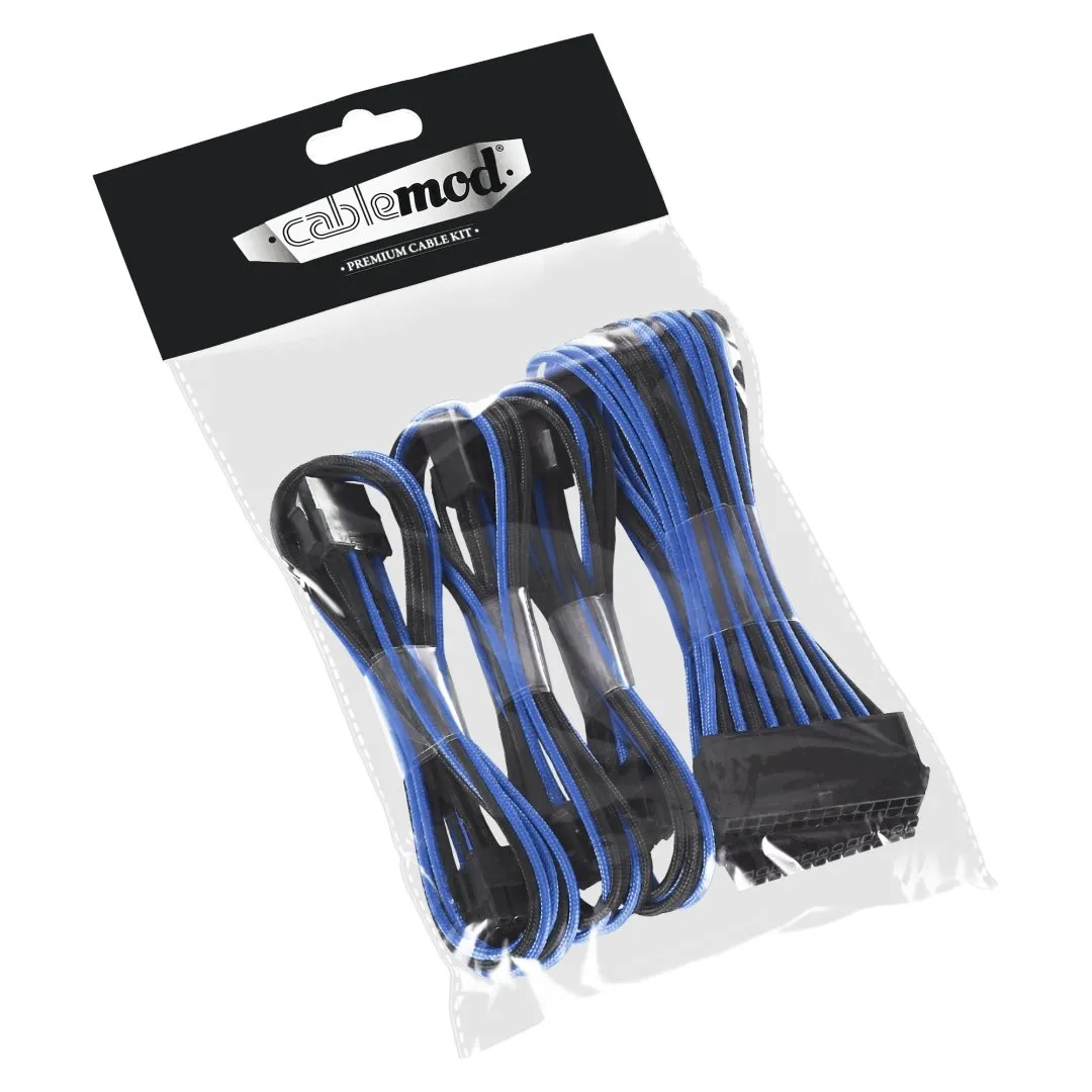 CableMod ModFlex 6+6 Pin Basic Extension Kit verlengset zwart-blauw