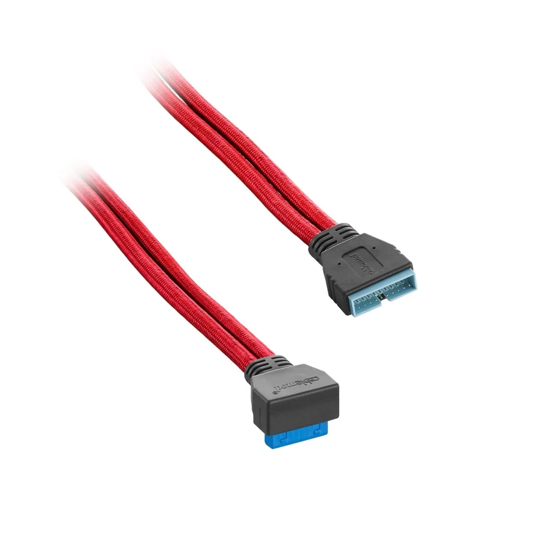 CableMod ModFlex USB 3.0 verlengkabel 50cm haaks rood
