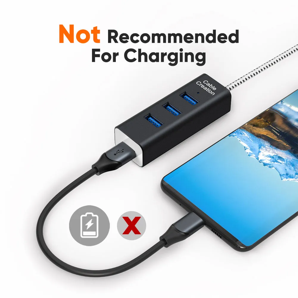 CableCreation 4-Poort USB 3.0 Hub 1.5m aluminium