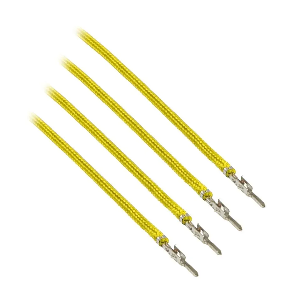 CableMod ModFlex sleeved wires geel 40cm 4-pack