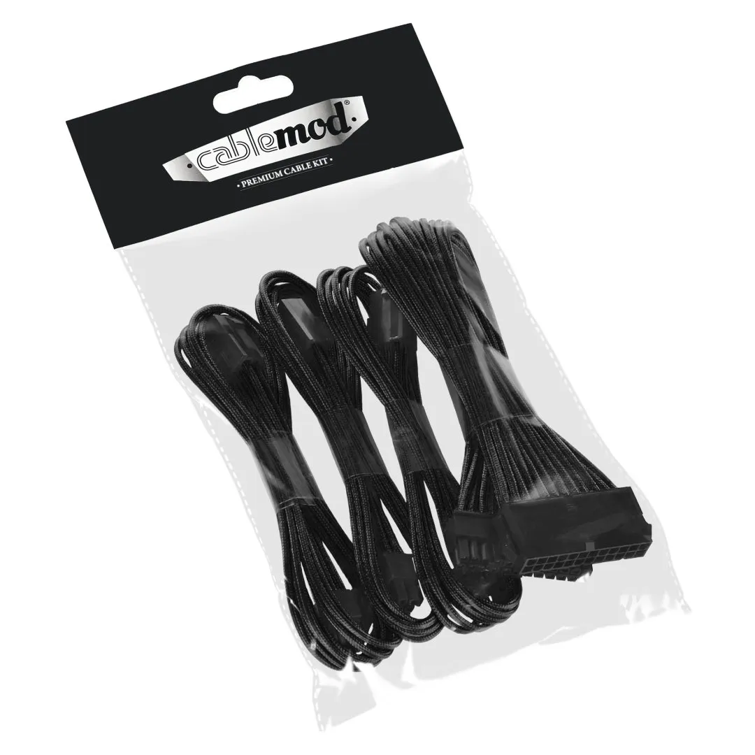 CableMod Classic ModFlex Basic 6+6 Pin kabelverlengingsset zwart