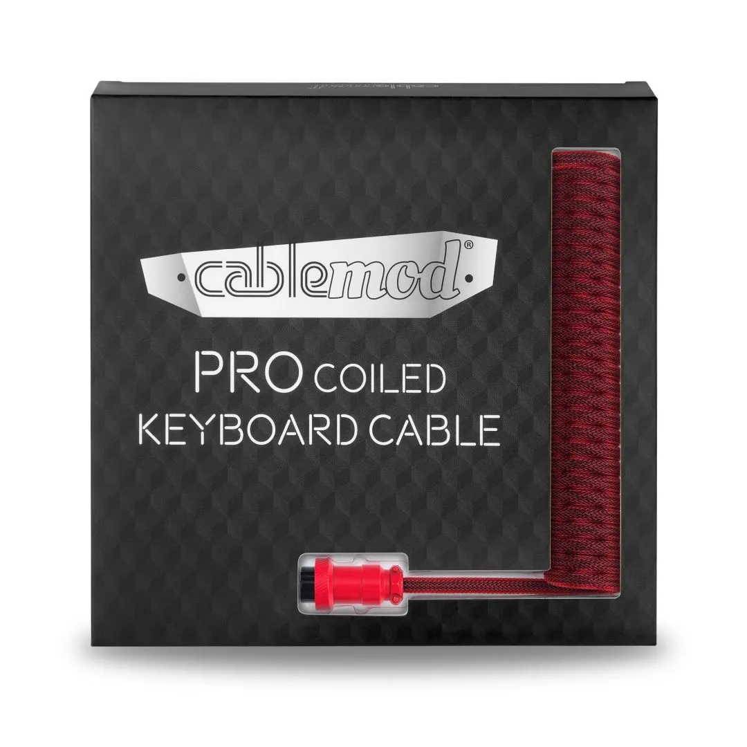 CableMod Pro Coiled toetsenbordkabel USB-C 150cm republic red