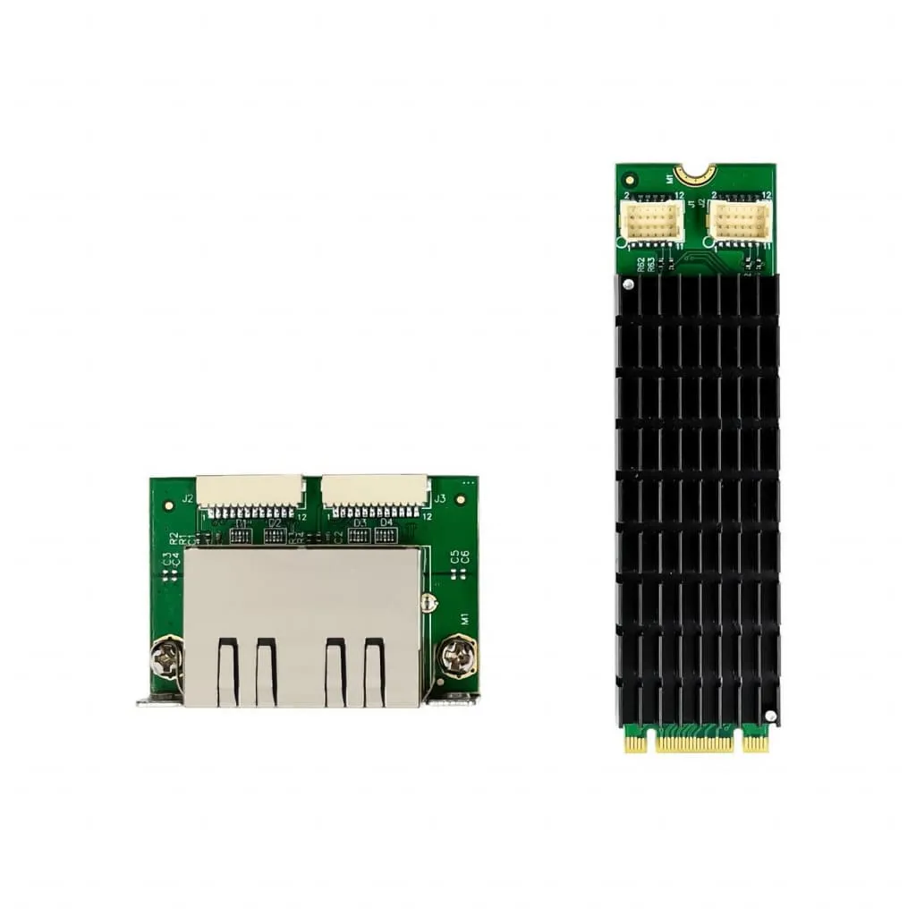 Microconnect M.2 I210-T2 netwerkkaart dual 1G RJ45