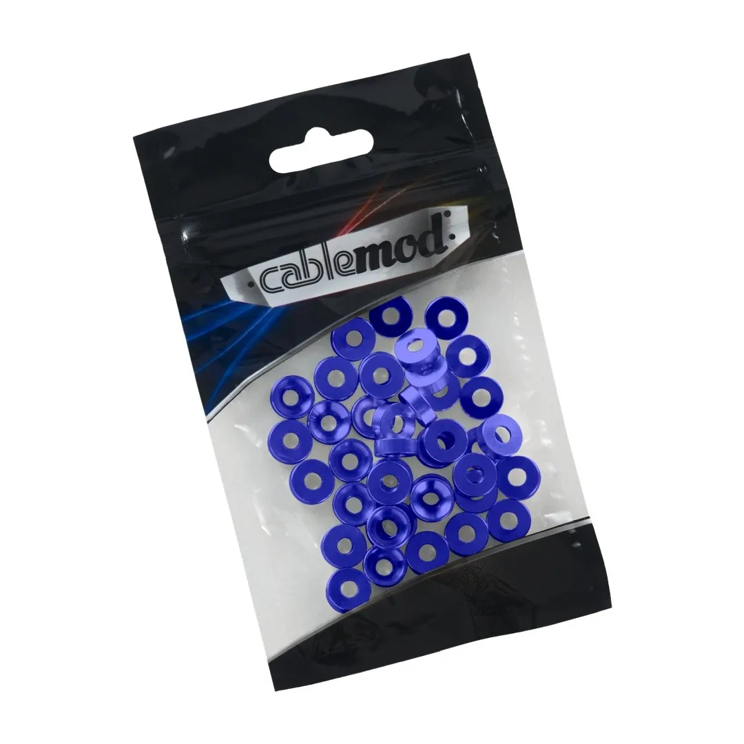 CableMod Anodized Aluminum ringen M3.5 40 stuks blauw