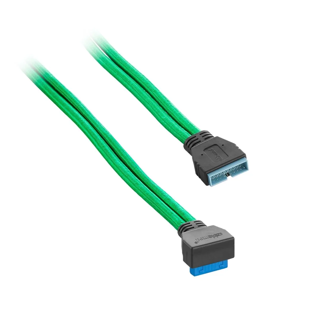CableMod ModFlex USB 3.0 verlengkabel haaks groen 50 cm