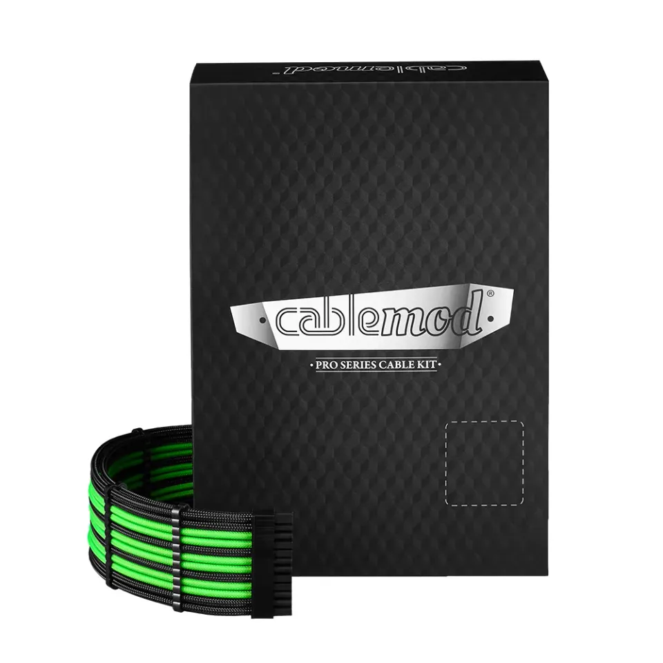 CableMod C-Series Pro 12VHPWR kabelset zwart-lichtgroen