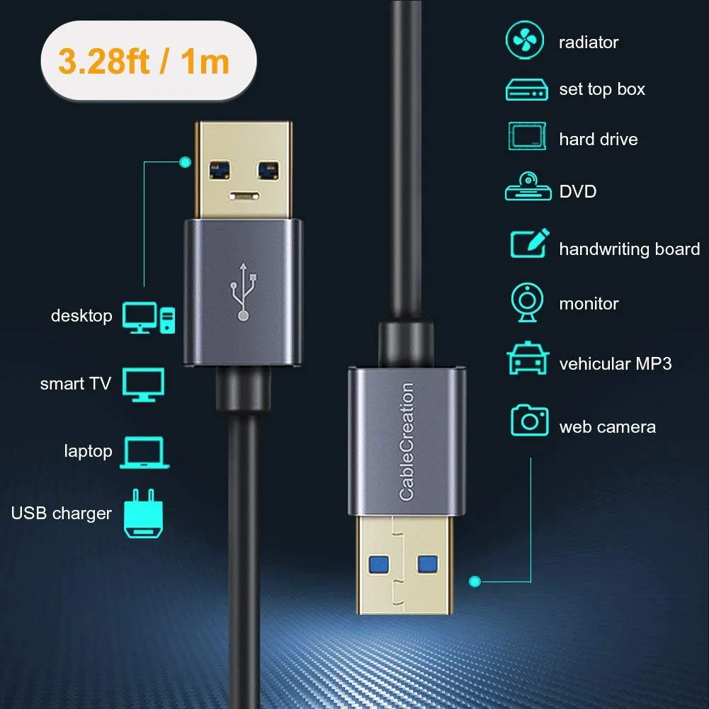 CableCreation USB 3.0 verlengkabel USB-A 0,5m