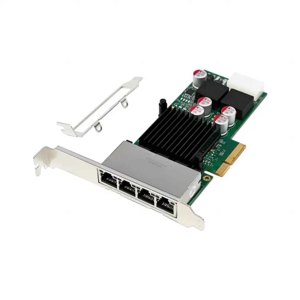 Microconnect I350-T4 quad netwerkkaart PoE 1GbE