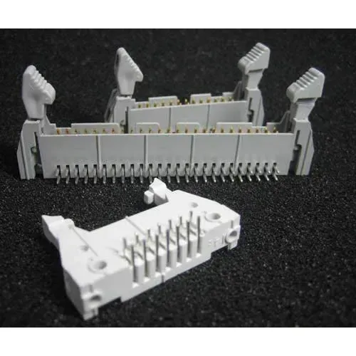 T.E.G. Header haaks 10-polig 2x5 ejectors grijs