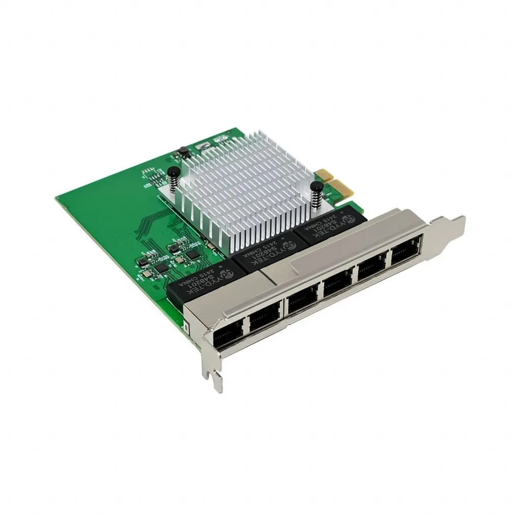 Microconnect RTL8111H netwerkkaart PCIe 6x RJ45 1G