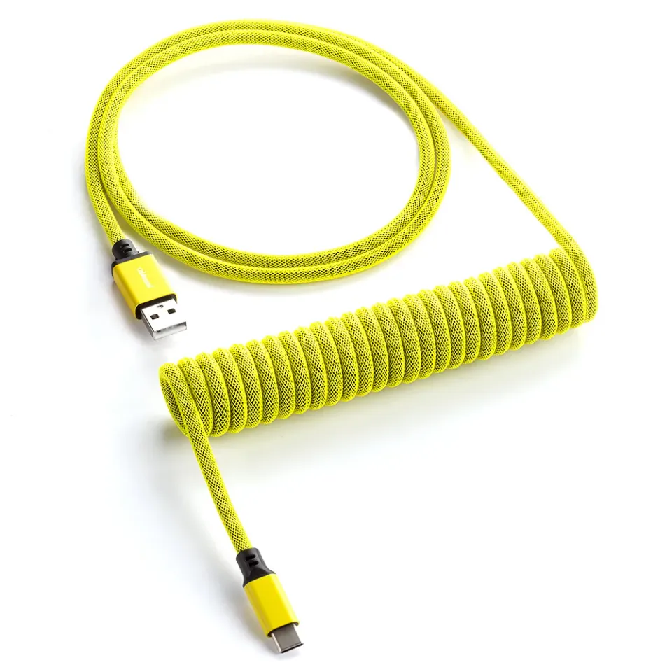 CableMod Classic coiled keyboardkabel USB-C 150cm geel
