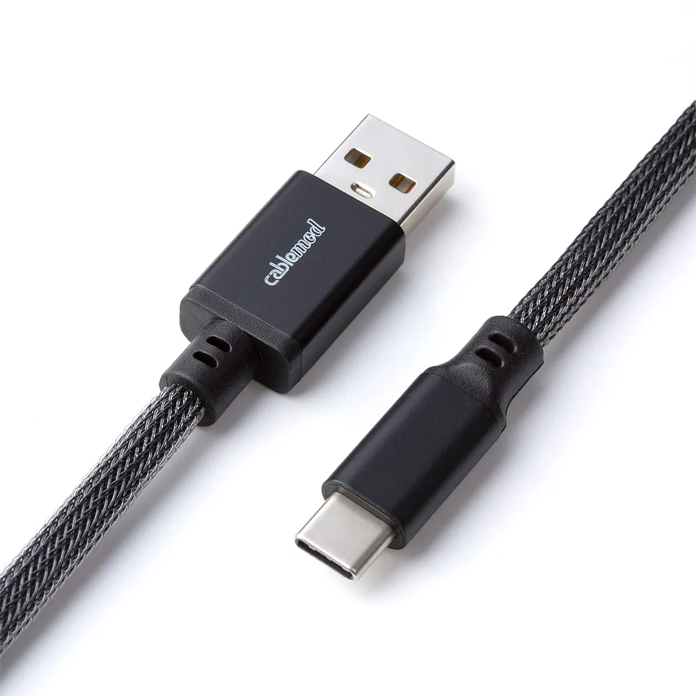 CableMod Pro spiraaltoetsenbordkabel 150cm carbon grijs USB-C