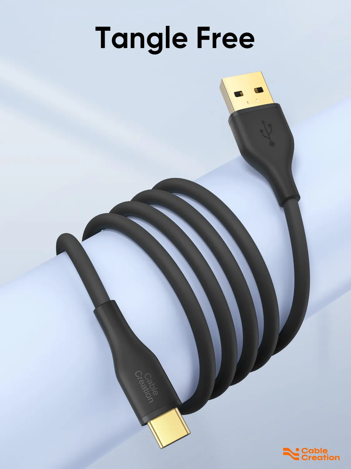 CableCreation Soft Silicone USB-A USB-C kabel 6FT 60W