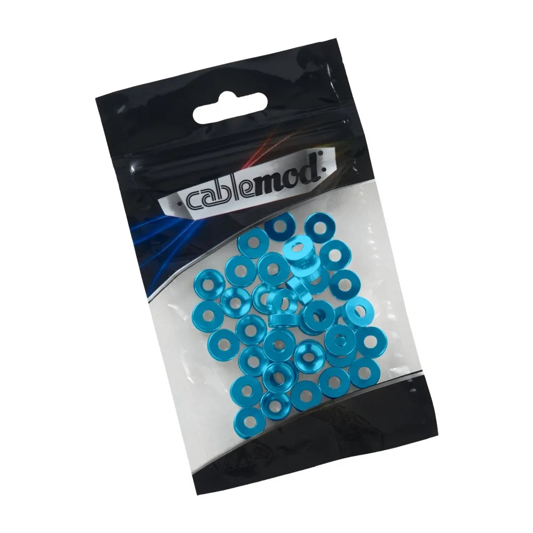 CableMod Anodized Aluminum ringen M4 40 stuks lichtblauw