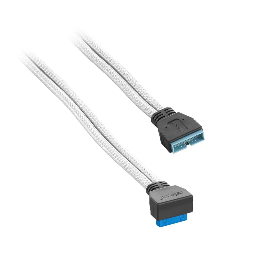CableMod ModFlex USB 3.0 verlengkabel 50cm haaks wit