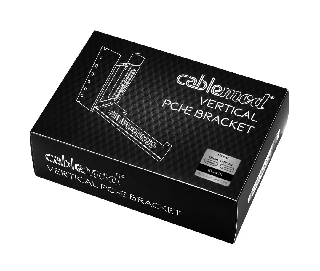 CableMod Vertical PCI-e Bracket beugel zwart HDMI DisplayPort
