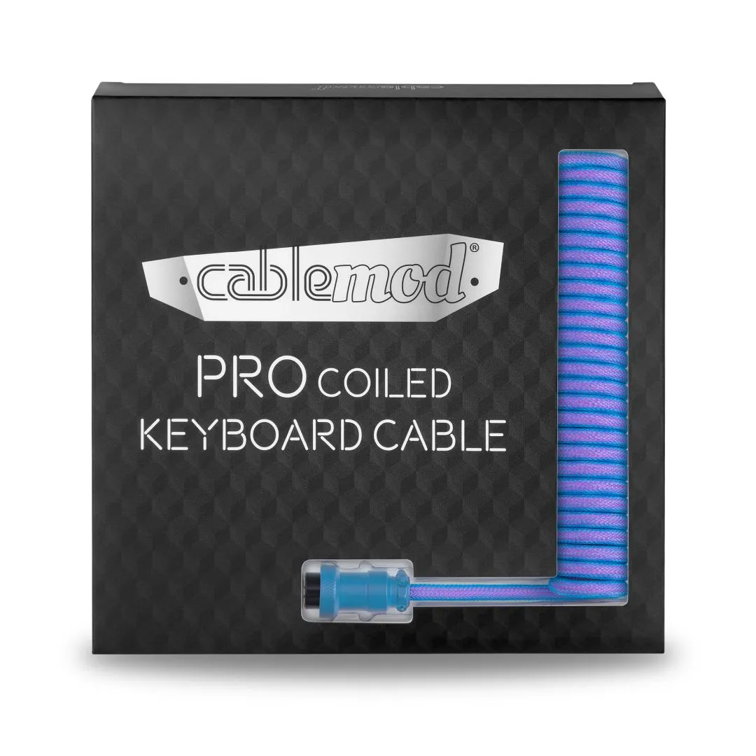 CableMod Pro Coiled toetsenbordkabel USB-C 150cm Galaxy Blue
