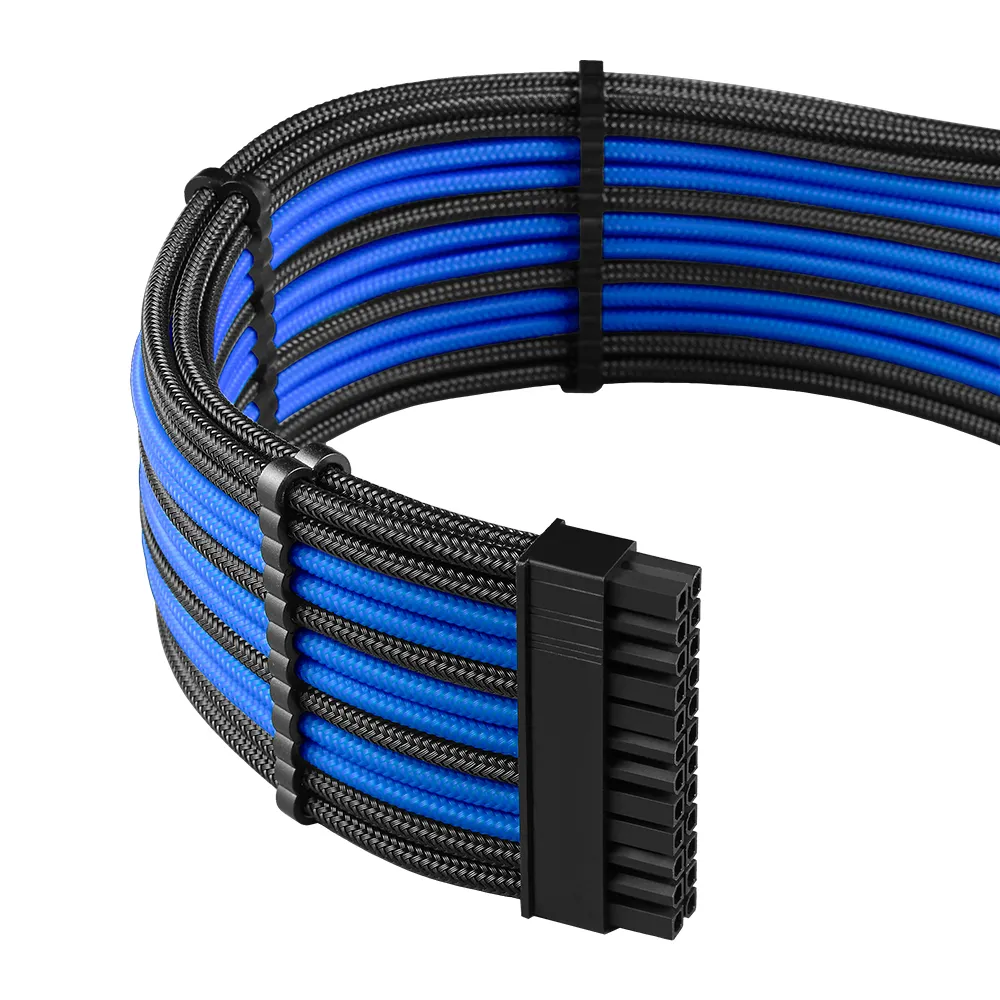 CableMod C-Series Pro ModMesh 12VHPWR kabelset Corsair geel zwart blauw