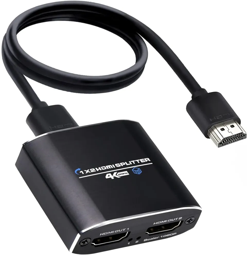 Yauhody HDMI splitter 1 in 2 out 4K 60Hz HDR