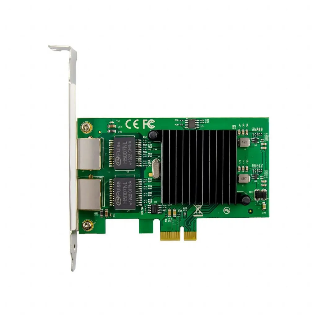Microconnect 82576 Netwerkkaart PCIe x1 Dual RJ45