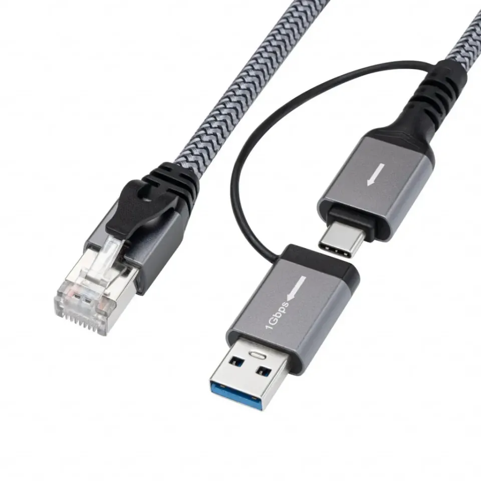 Microconnect Cat6 netwerkadapterkabel 5m USB-C FTP