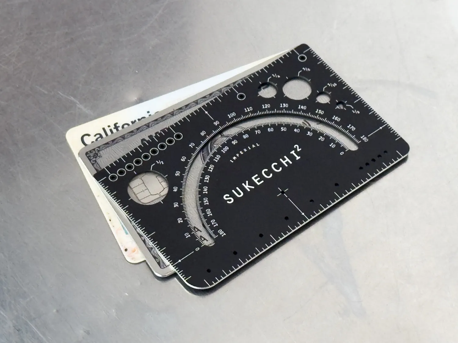 IQwire Sukecchi 2 tekentool liniaal creditcard aluminium