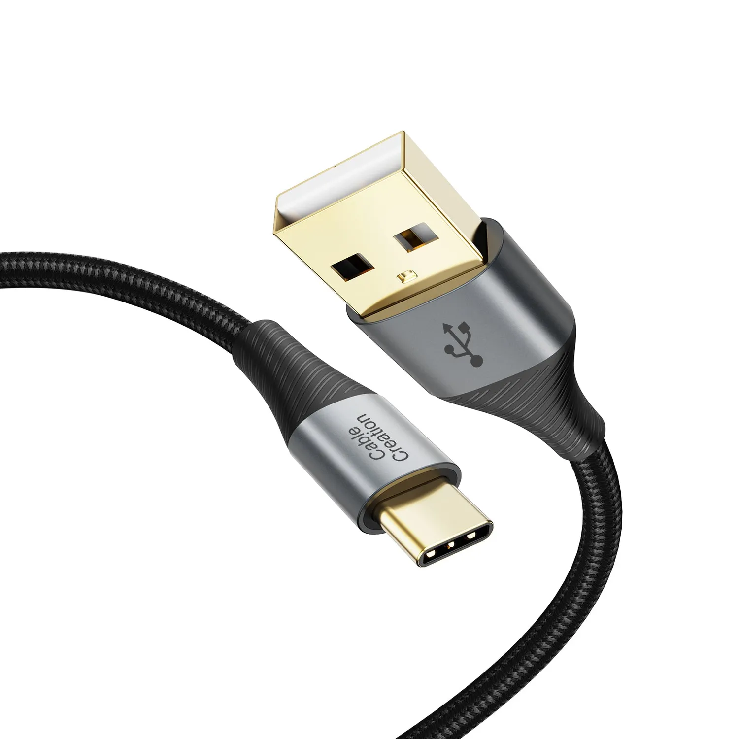 CableCreation USB-A naar USB-C kabel 2 m grijs 3A