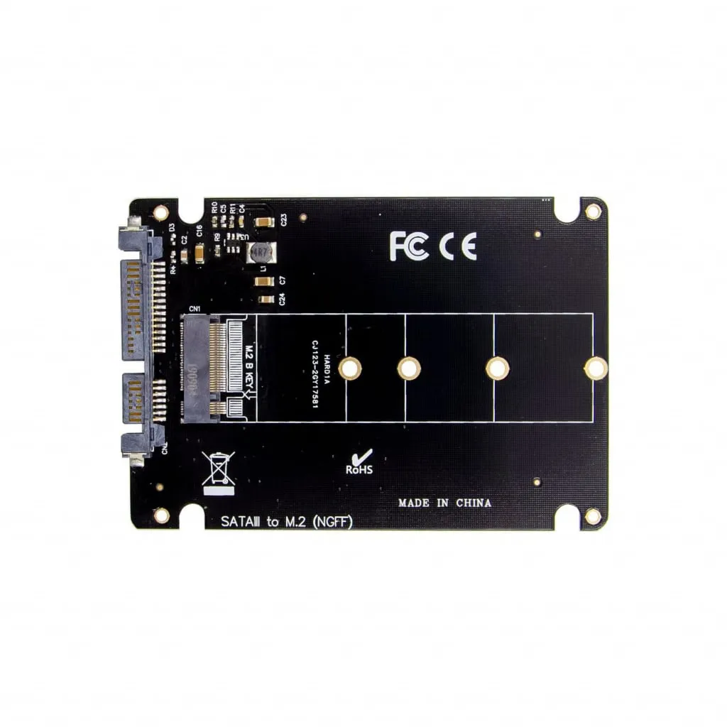 Microconnect SATA naar M.2 B-Key SSD adapter 2,5 inch 6Gbps