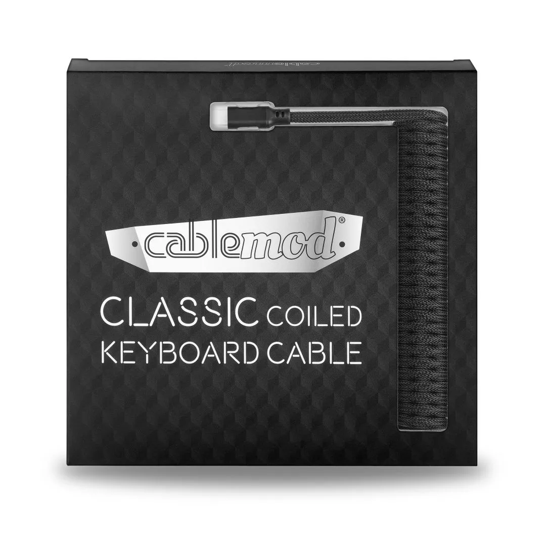 CableMod Pro Coiled Keyboard Cable 150cm zwart toetsenbordkabel